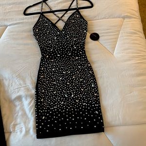 Stunning little black dress with some bling